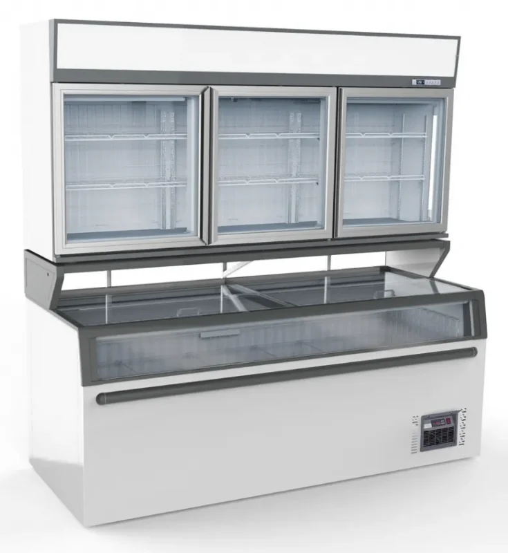 Vitrine murale frigorifiques blanc 3 portes en verre Livraison Express