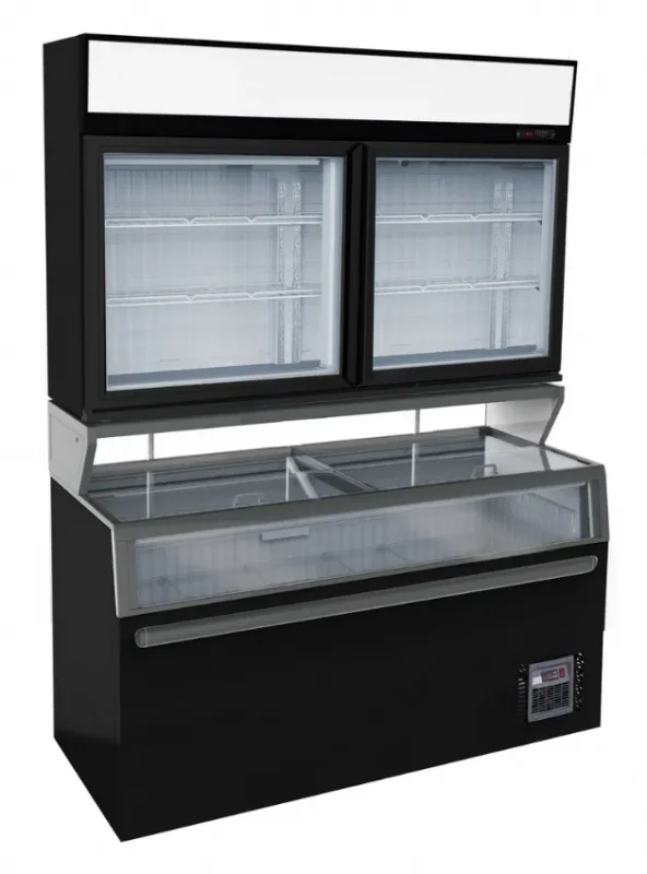 Vitrine murale frigorifiques noir 2 portes en verre Retour Gratuit