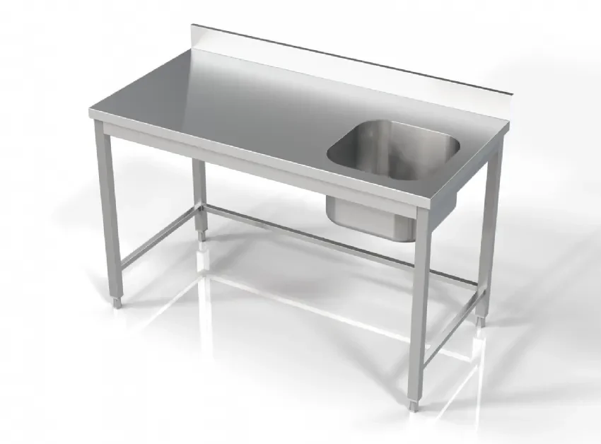 Prix Choc Plonge inox bac 1 à droit 1400x700