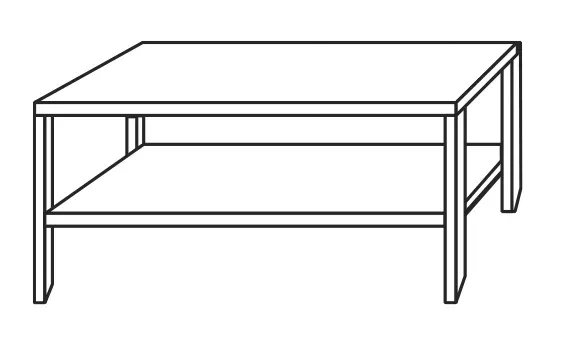 Jusqu’à Épuisement Des Stocks Étagère de chef 2 niveaux 1400x350x700