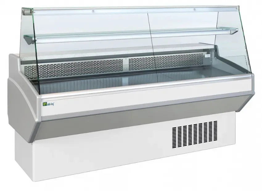 Offre Du Jour Comptoir d'exposition blanc vitrage droit froid statique +3/+6°c - profondeur 820mm