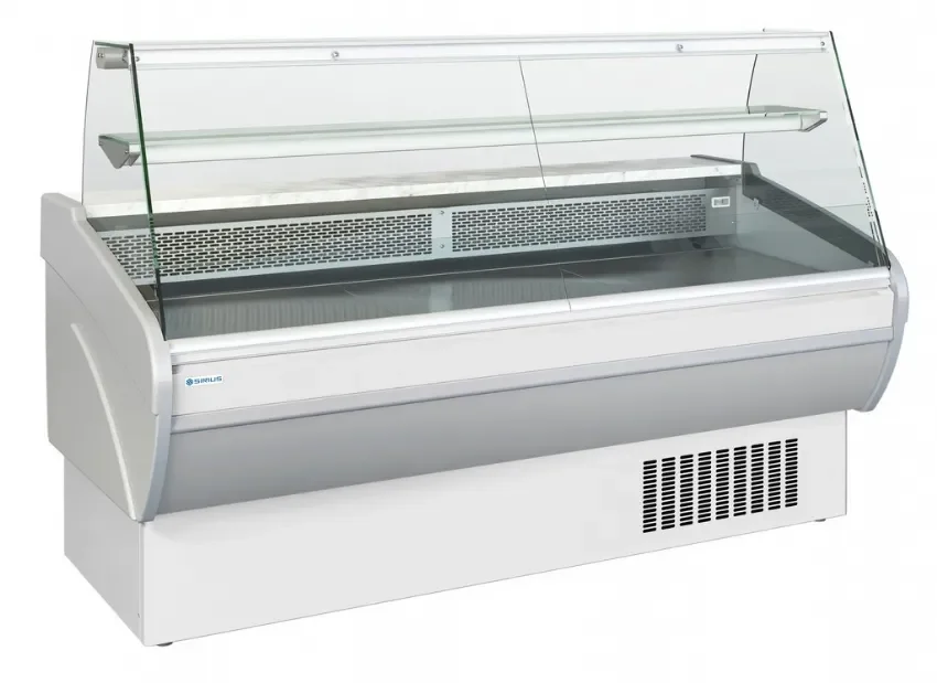 Prix Choc Comptoir d'exposition blanc vitrage droit froid ventilé température +3/+6°c - 2500x931x1290mm