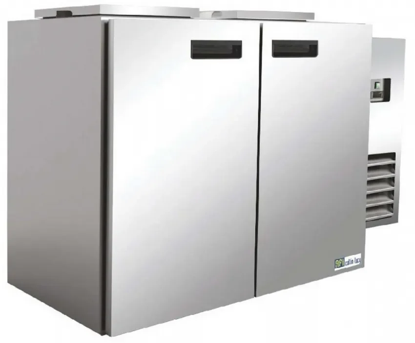 Refroidisseur de poubelle 2 containers 120 l dessus inox dimensions 1422x740x970 Commander Vite