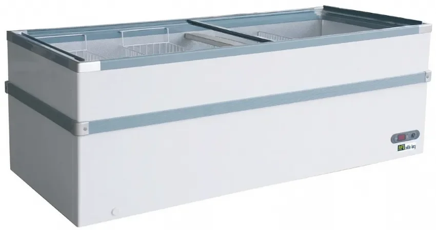 Satisfait Ou Remboursé Congélateur bahut blanc portes vitrées coulissantes température -18/-24°c - 746 l