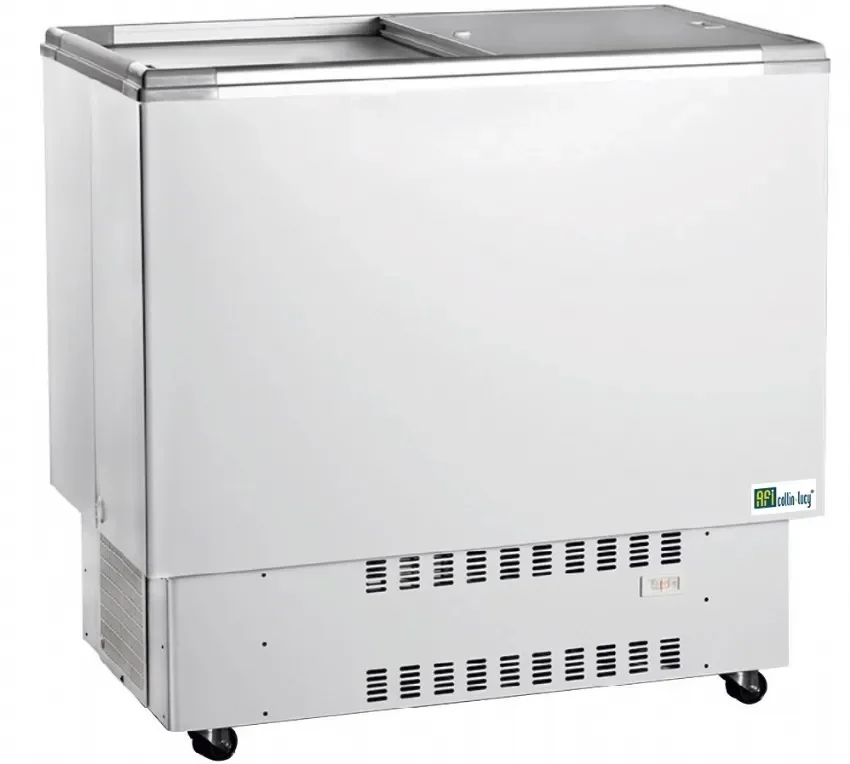 Refroidisseur de bouteilles blanc avec portes pleines coulissantes 300 l Offre Exclusive