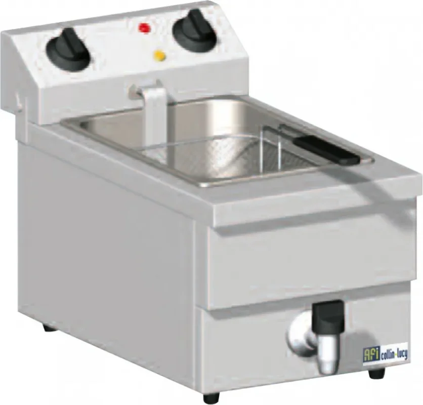 Nouvelle Collection Friteuse de table électrique avec vidange capacité 10 l puissance 3,25 kw