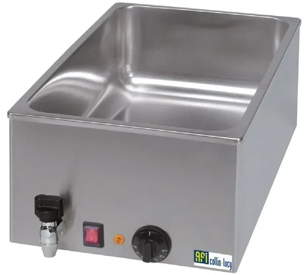 Bain-marie de table avec robinet de vidange avec cuve gn 1/1 monophasé puissance 1,4 kw Commander Maintenant