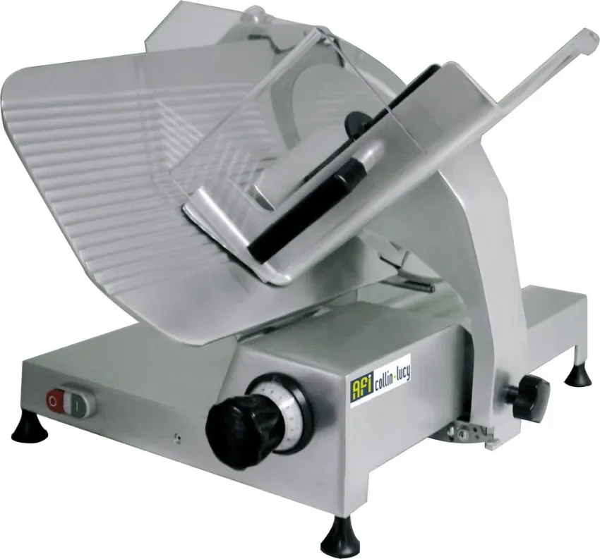 Expédié Aujourd’hui Trancheuse à jambon avec lame diamètre 35 cm puissance 520 w inox