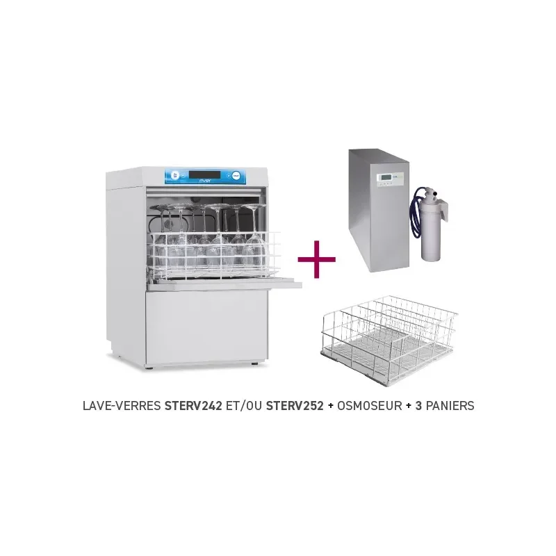 Pack stop essuyage lave-verres 400 x 400 avec osmoseur Retour Gratuit