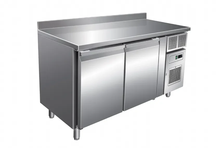 Table réfrigérée négative avec dosseret 2 portes 313 litres Super Prix