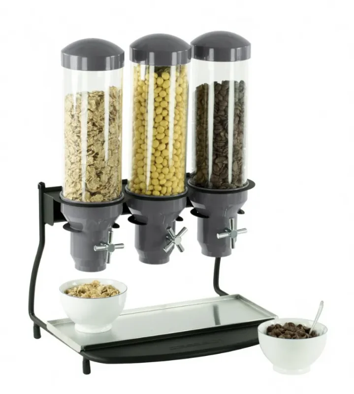 Haute Qualité Distributeur de céréales 3 tubes avec capacité 3 x 3 litres