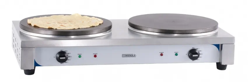 Soldes Crêpière électrique double inox diamètre 35 cm - puissance 2x2200 w