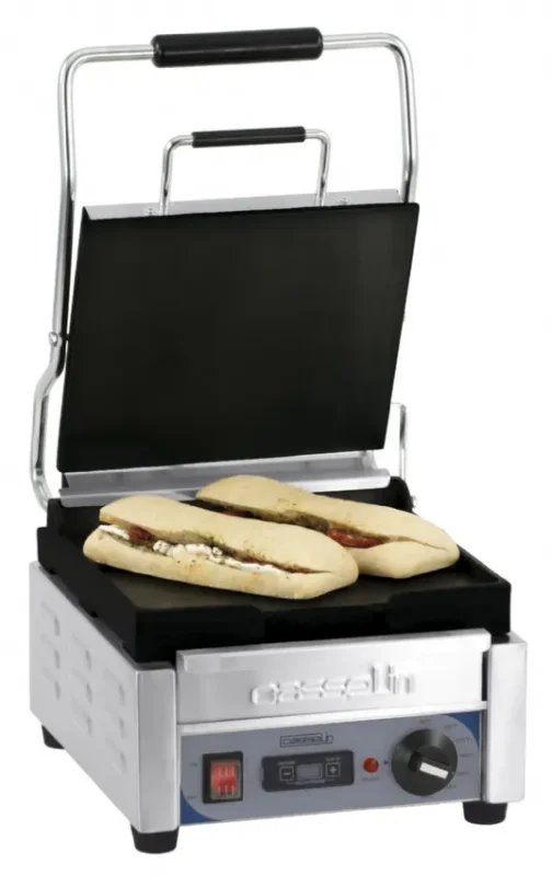 Prix Promo Grill panini petit premium plaques lisses avec surface utile 270x250 mm puissance 2000 w