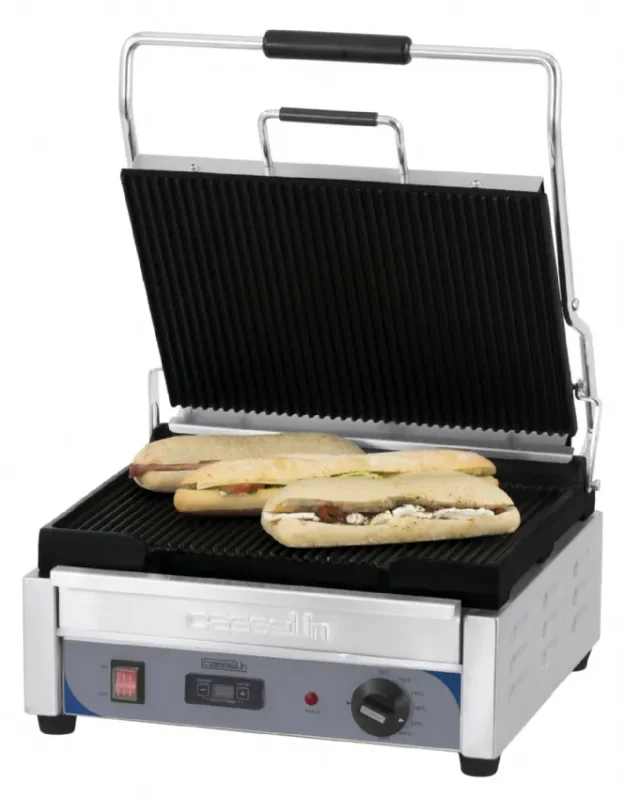 Grill panini grand premium plaques rainurées avec surface 385x300 mm puissance 2400 w Usine Directe