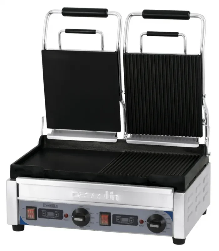 Grill panini double premium mixte avec surface utile 220x242 mm puissance 2900 w Solde