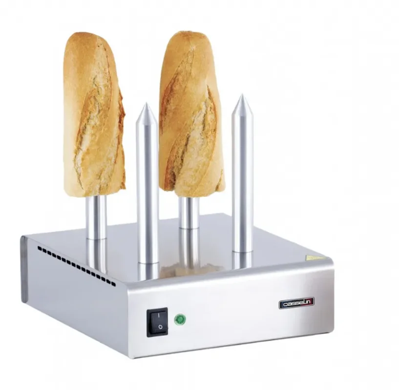 Expédition Rapide Chauffe-pain 4 plots acier inoxydable alimentation monophasé puissance 110 w