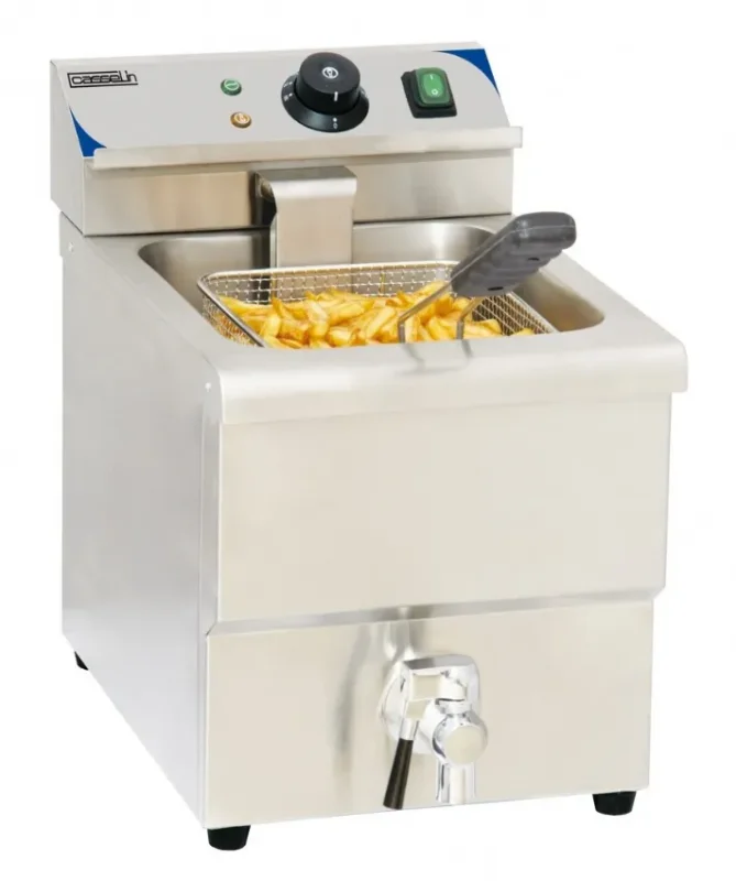 Nouveauté Friteuse électrique à poser avec vanne de vidange 8 litres puissance 3,25 kw
