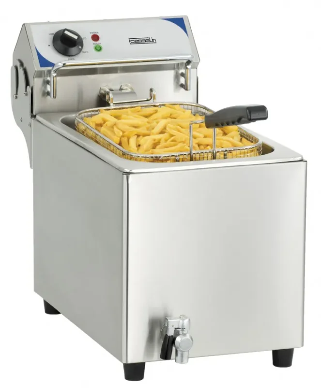 Friteuse électrique à poser avec vanne de vidange 10 l puissance 3,6 kw inox Commander Vite