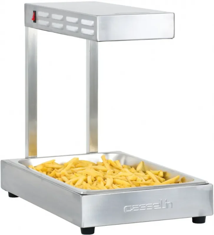 Chauffe-frites de table inox gn 1/1 quartz avec profondeur 65 mm puissance 850 w Livraison Gratuite