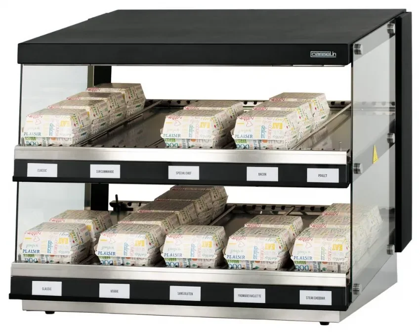 Bin passe-burger 80 noir vitrage droit puissance 1160 w Offre Spéciale