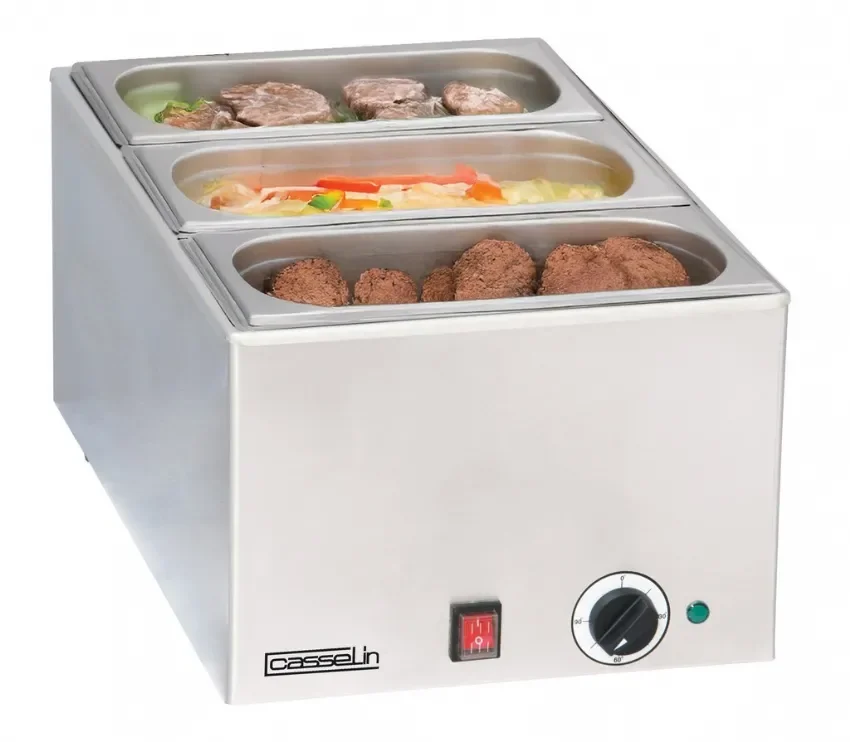 Commander Vite Bain-marie électrique monophasé avec 3 bacs gn 1/3 température 0 à 90 °c