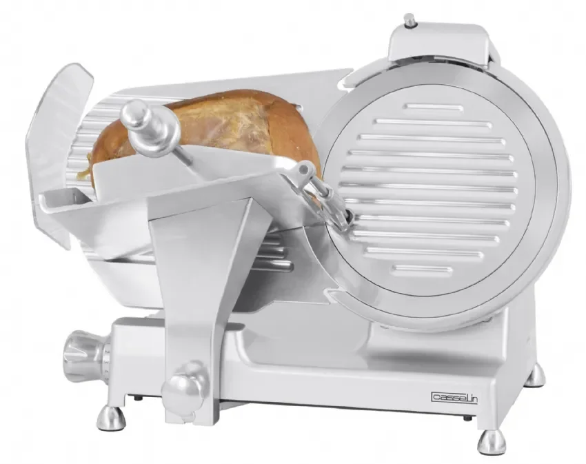 Dernier Modèle Trancheuse à jambon inox diamètre lame 300 mm et épaisseur 0,2-15,5 mm