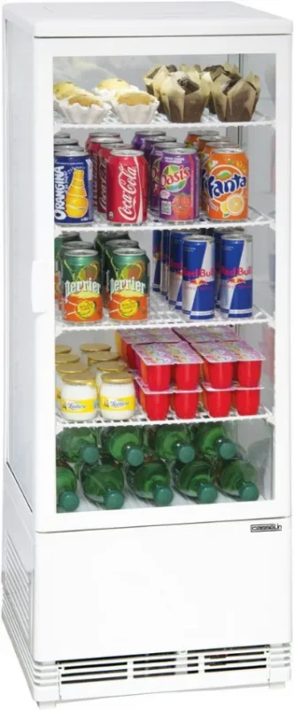 Vitrine réfrigérée positive blanche 98l à poser température 4°c à 12°c Expédié Aujourd’hui