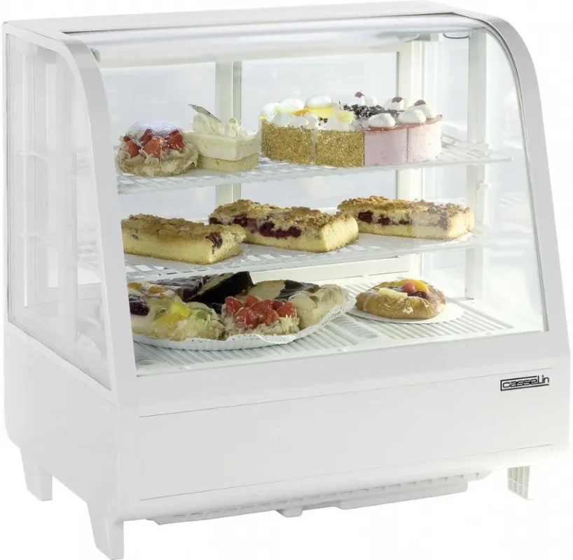 Authentique Vitrine réfrigérée blanche à poser température 2 à 12 °c et capacité 100 l