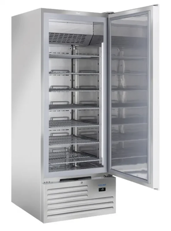 Top Vente Congélateur glacier négatif 1 porte gn2/1 refroidissement ventilé inox 600l