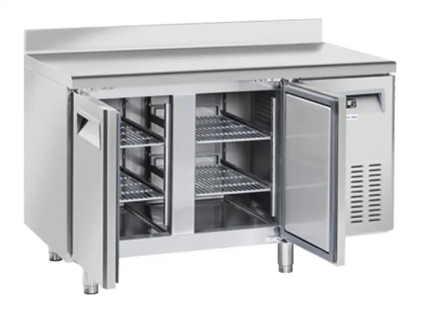 Bon Plan Table réfrigérée positive 2 portes avec dosseret gn1/1 inox 260l