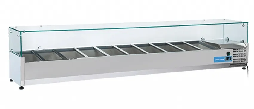 Affaire À Saisir Vitrine horizontale réfrigérée gn1/3 inox couvercle verre trempé 93 l