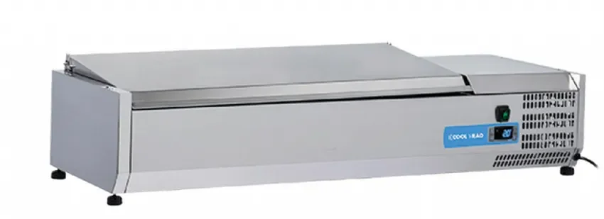 Solde Vitrine horizontale réfrigérée gn1/3 inox couvercle acier inox 43l