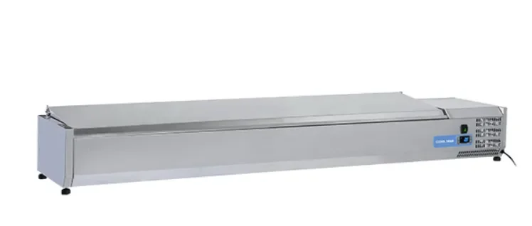 Vitrine horizontale réfrigérée gn1/3 inox couvercle acier inox 83l Dernière Chance