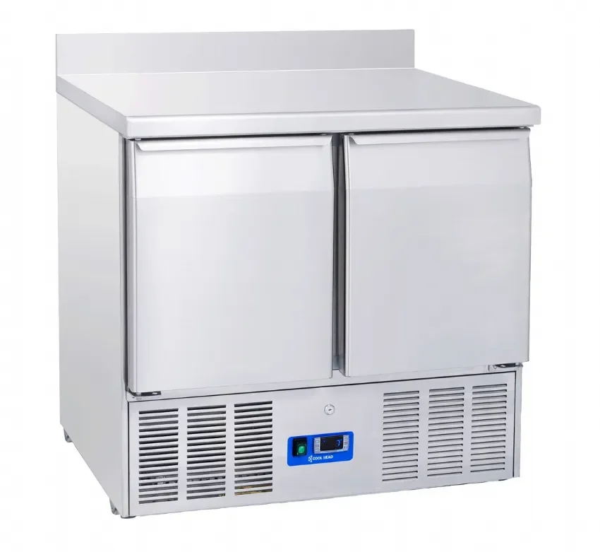 Saladette réfrigérée 2 portes gn1/1 inox avec dosseret 214 l Prix Promo