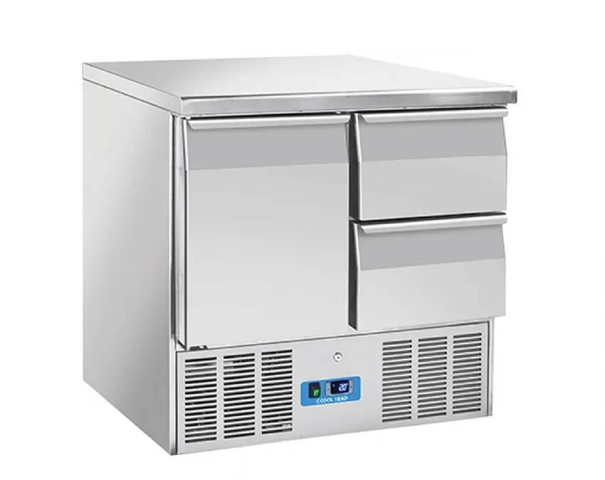 Saladette réfrigérée 1 porte + 2 tiroirs gn1/1 inox 214 l Offre Exclusive