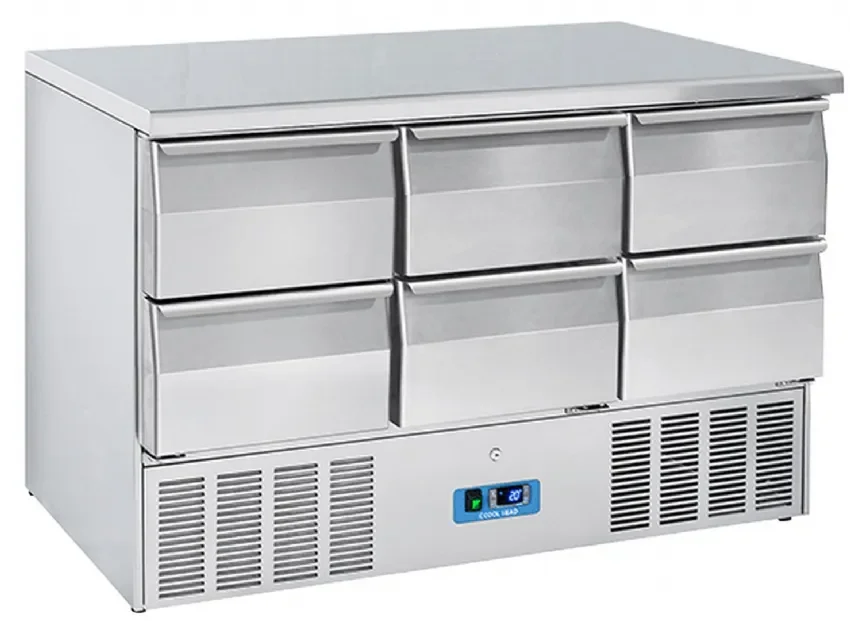 Offre Exclusive Saladette réfrigérée 6 tiroirs gn1/1 inox 342 l