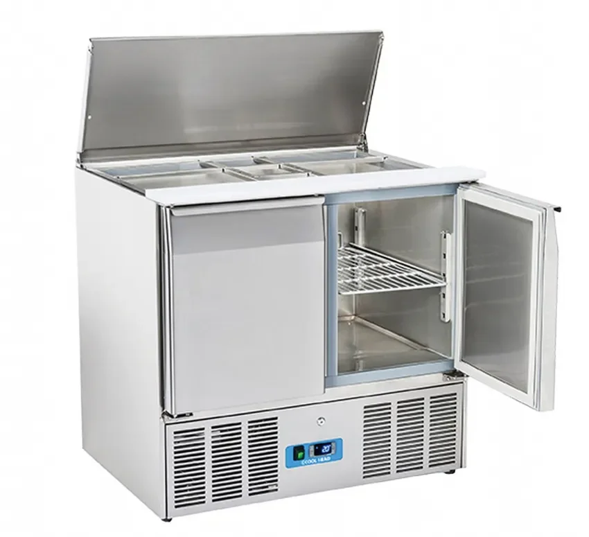 Saladette réfrigérée ouverte 2 portes gn1/1 inox 232 l Commander Vite