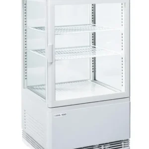 Vitrine réfrigérée verticale positive cadre blanc et vitre plate 58l Produit De Marque