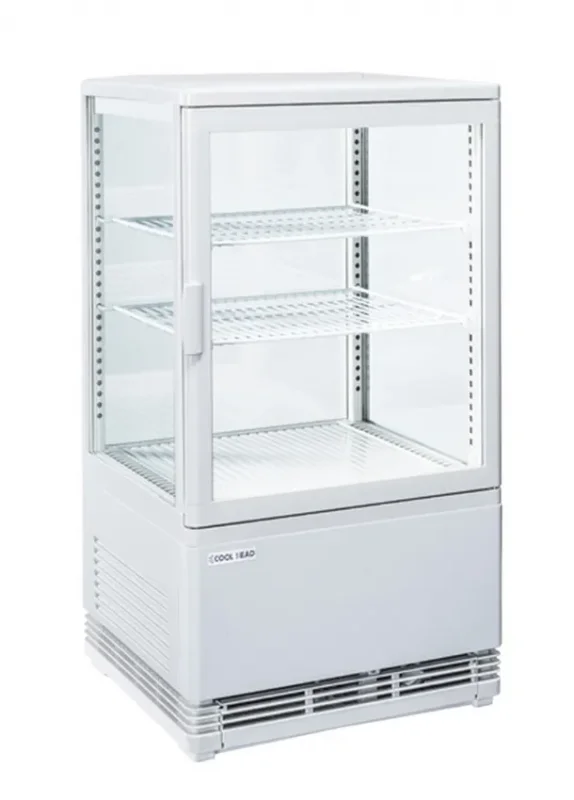 Vitrine réfrigérée verticale positive cadre blanc et vitre plate 58l Produit De Marque