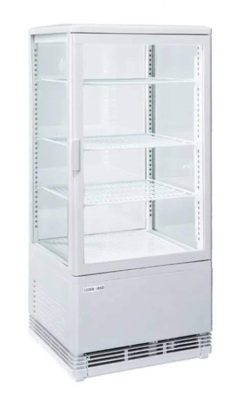 Vitrine réfrigérée verticale positive cadre blanc et vitre plate 78l Vente Flash