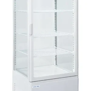 Vitrine réfrigérée verticale positive carde blanc et vitre plate 98l Livraison Gratuite