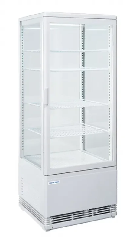 Vitrine réfrigérée verticale positive carde blanc et vitre plate 98l Livraison Gratuite