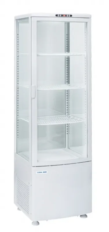 Pas Cher Vitrine réfrigérée verticale positive carde blanc et vitre plate 235l