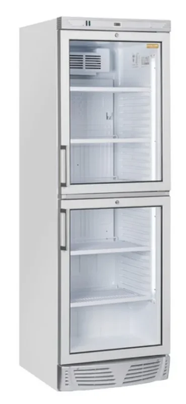 Armoire réfrigérée blanche pour boissons porte à 2 battants vitrées 350l Réduction