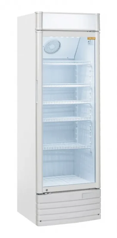 Réfrigérateur pour boissons 1 porte vitrée + panneau publicitaire 350l blanc Prix Promo