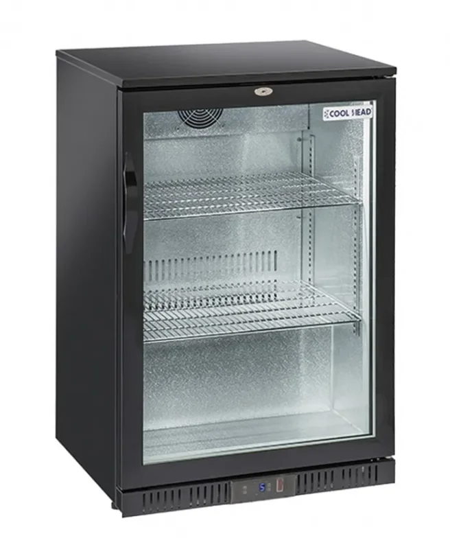 Jusqu’à Épuisement Des Stocks Arrière bar vertical pour boissons noir 1 porte vitrée 133l