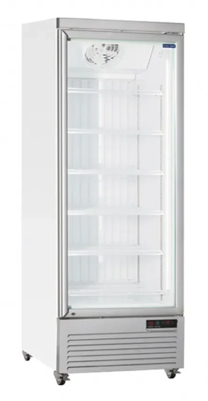Congélateur vertical blanc 1 porte vitrée 560l Offre Spéciale