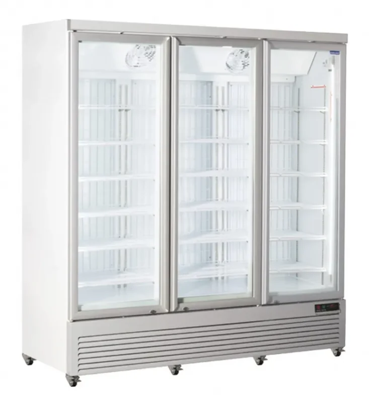 Meilleur Choix Congélateur vertical blanc 3 portes vitrées 1450l