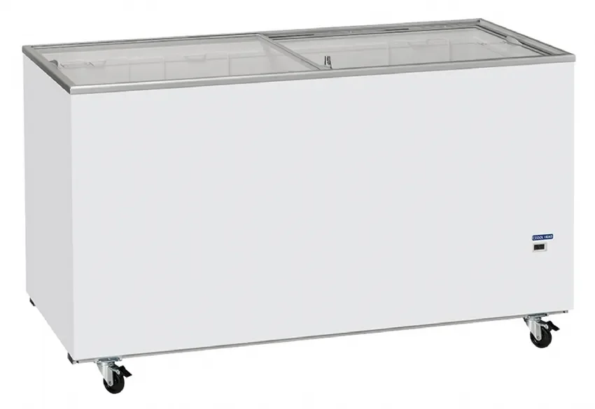 Achat Immédiat Congélateur coffre blanc 2 vitres coulissantes 500l