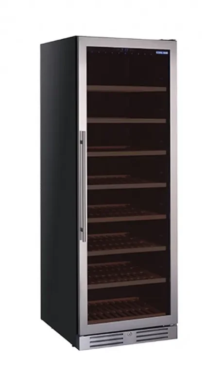 Meilleure Vente Cave à vins noire 1 porte vitrée installation intégrée 470 litres